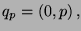 \( q_{p}=\left( 0,p\right) , \)